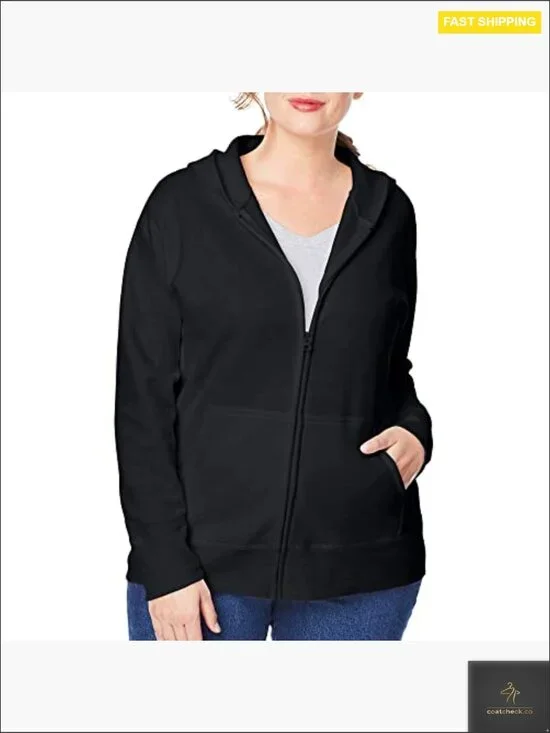 Oversized Zip Up Hoodie Fleece Athletic Fit Plus Size Cozy Casual Wear - Picture 5 of 7